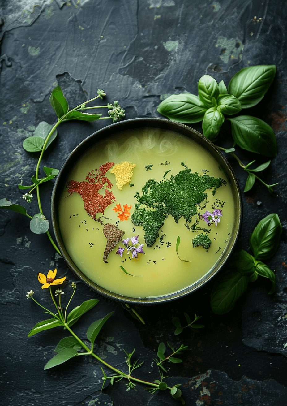 earth design green spinach soup