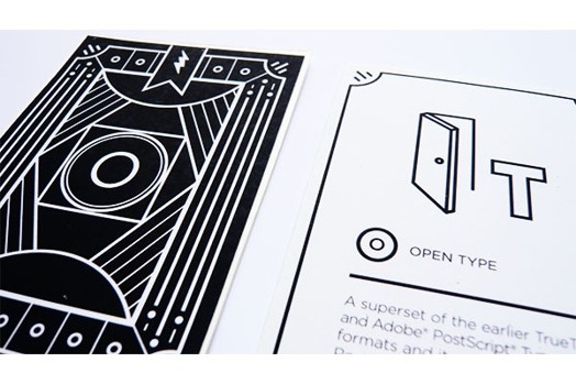 A set of two Flashtype game cards.