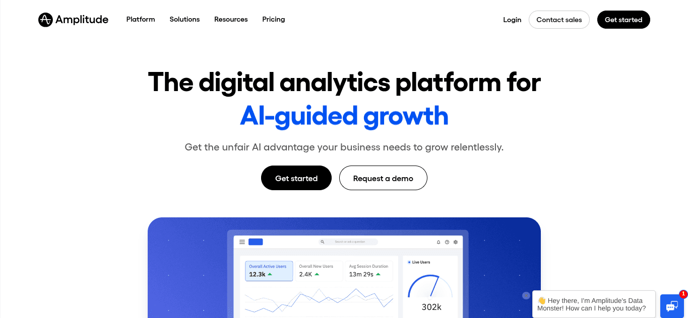 Amplitude Dashboard Screen shot