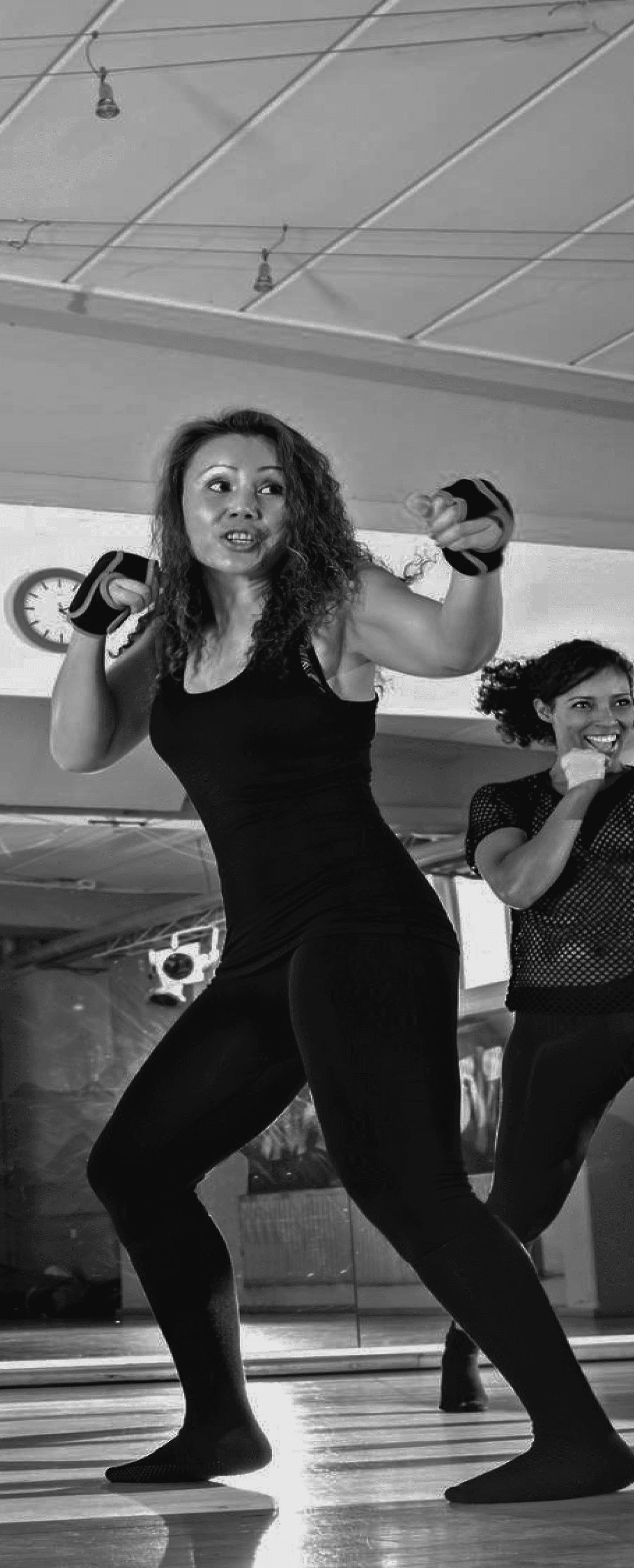 women boxing in the gym