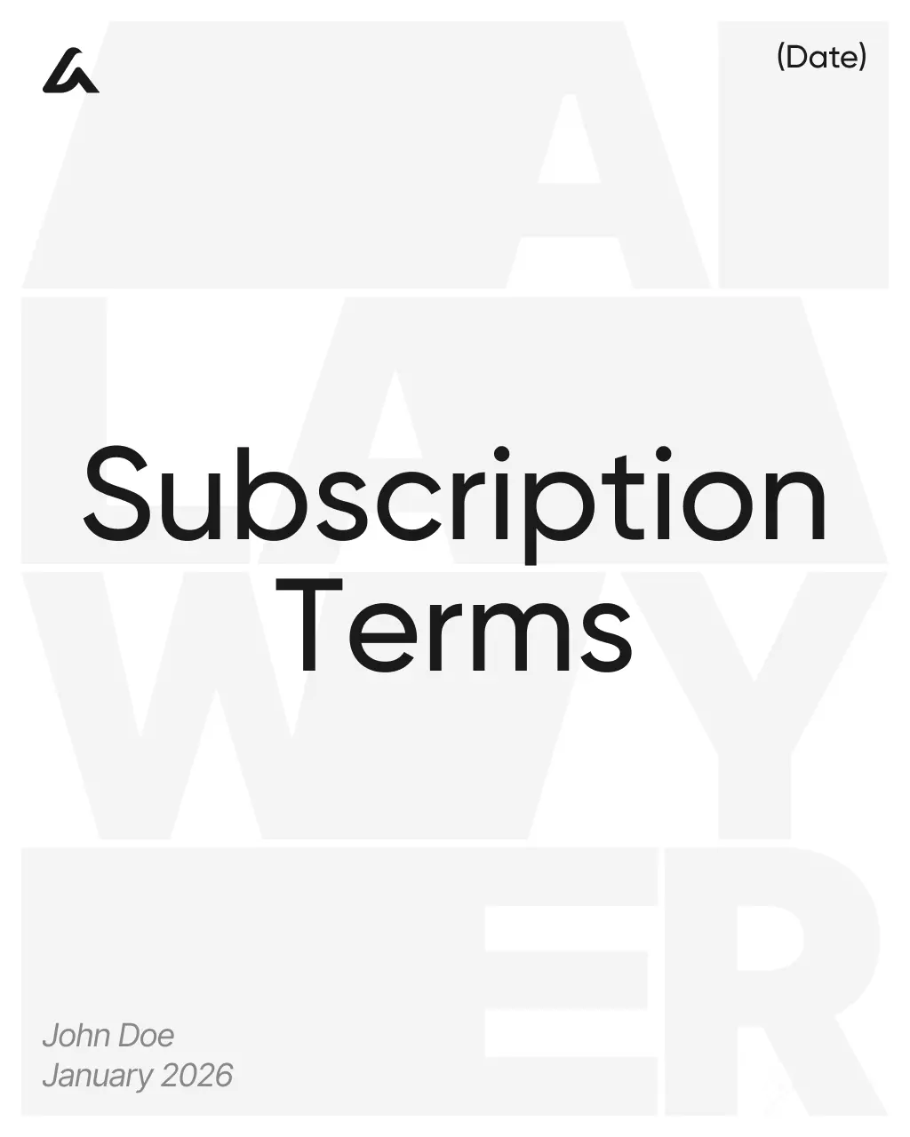 Subscription Terms