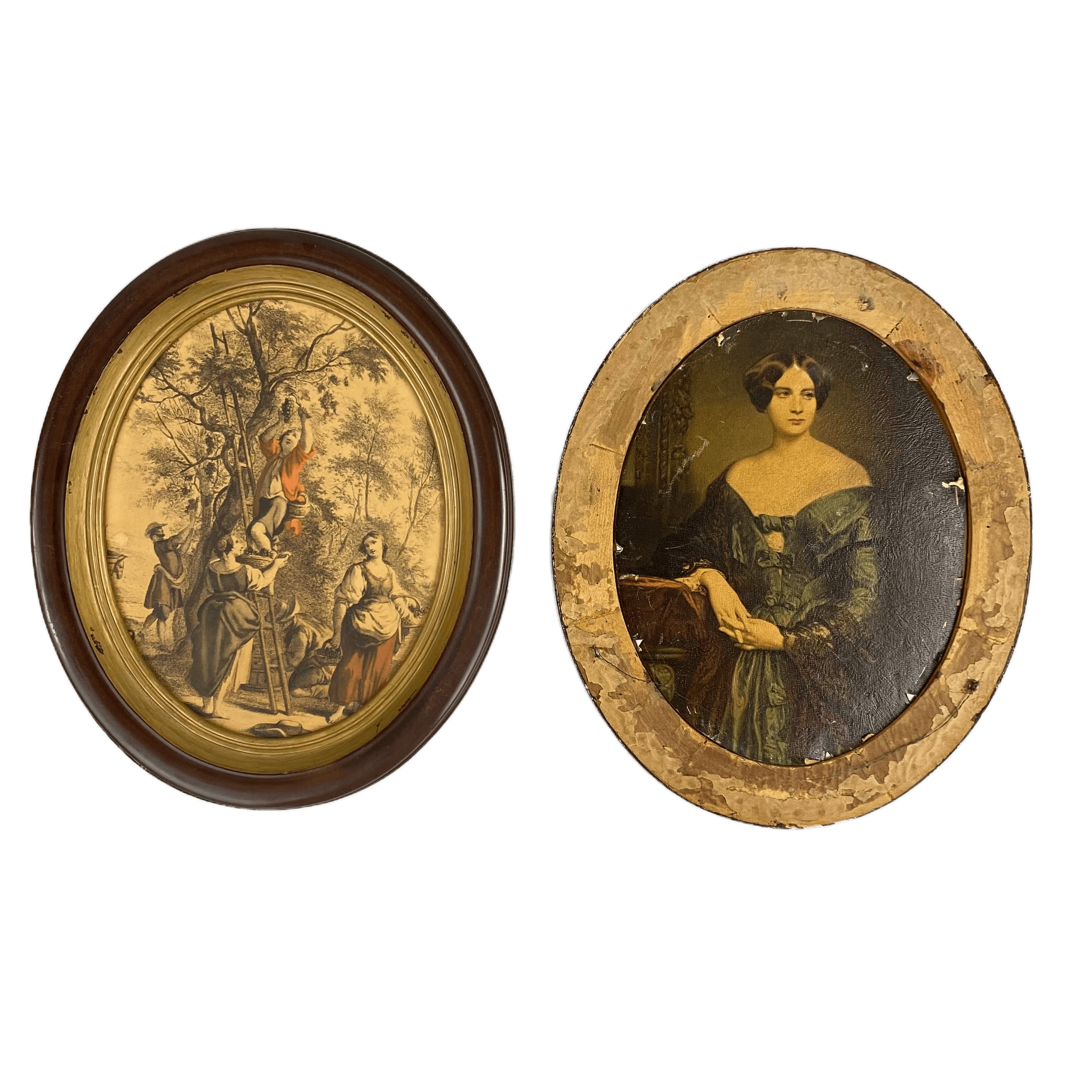 Litografías impresas Cromos Gustav Richter  The Artist's Sister 1930's Madera