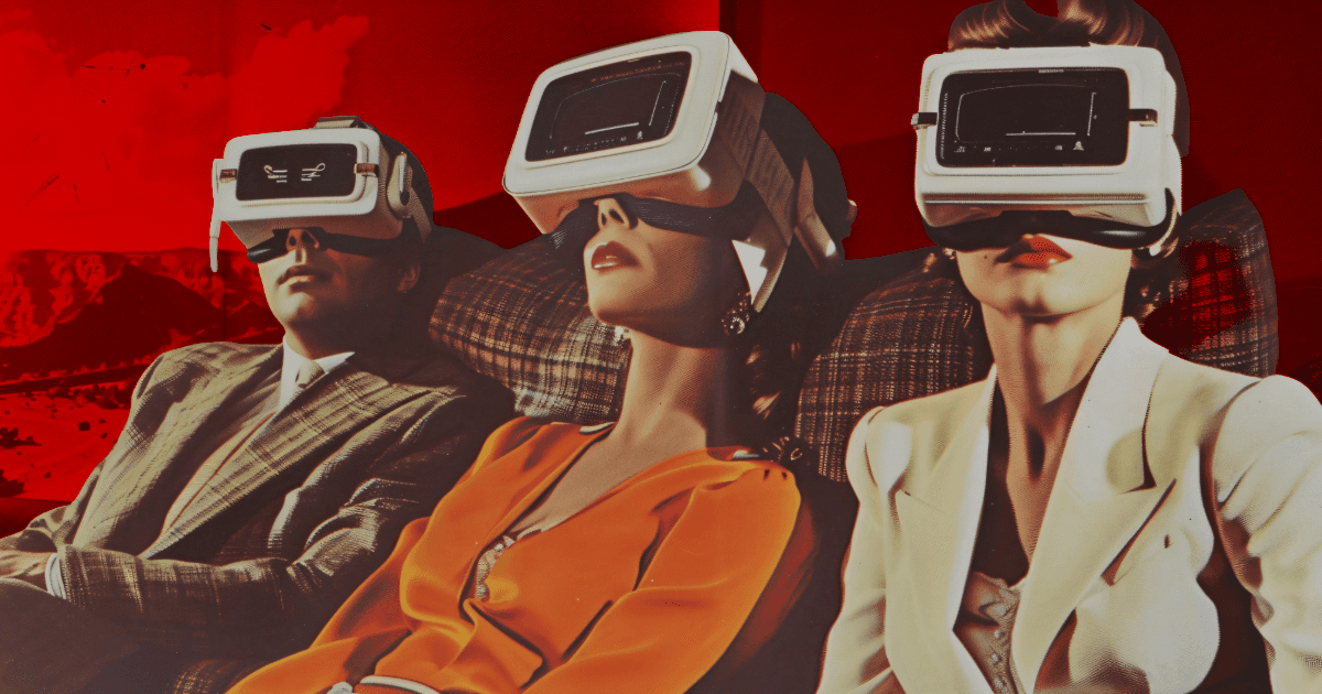 Picture of CEOs that look into a digital mask for AI, Data & Impact