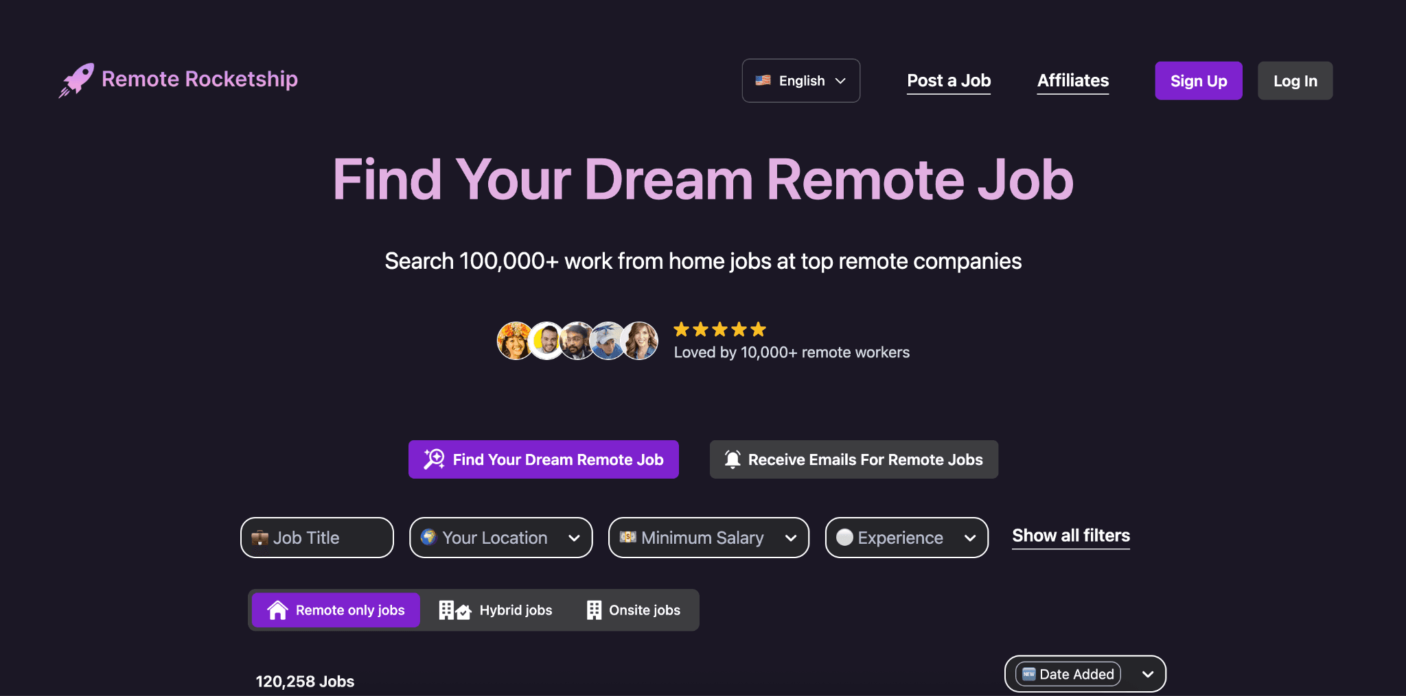 Remote Rocketship homepage