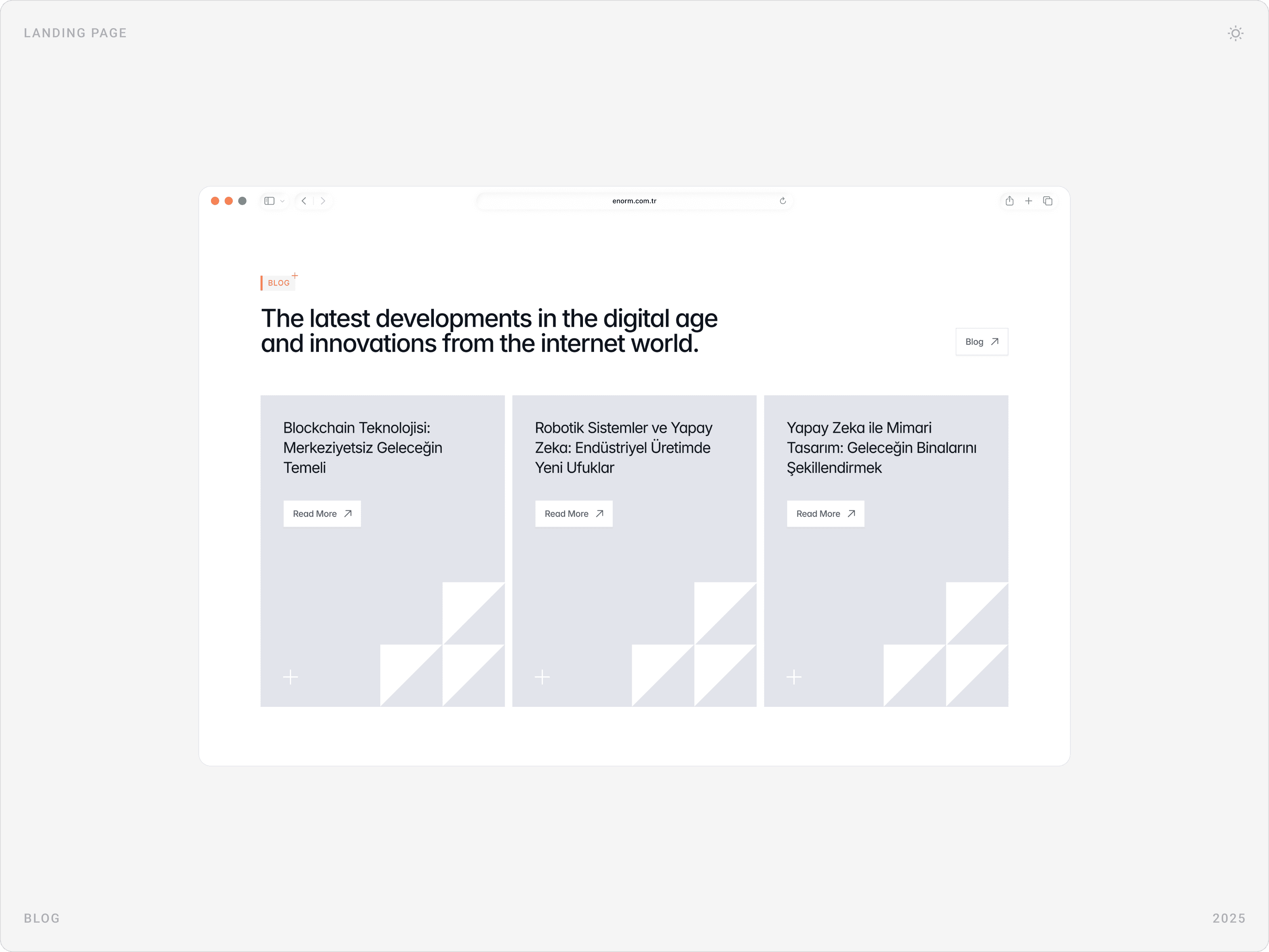 Professional Corporate Blog Section Design