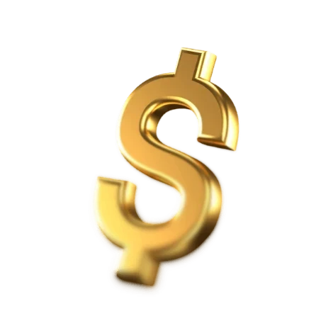 A Golden 3D Dollar