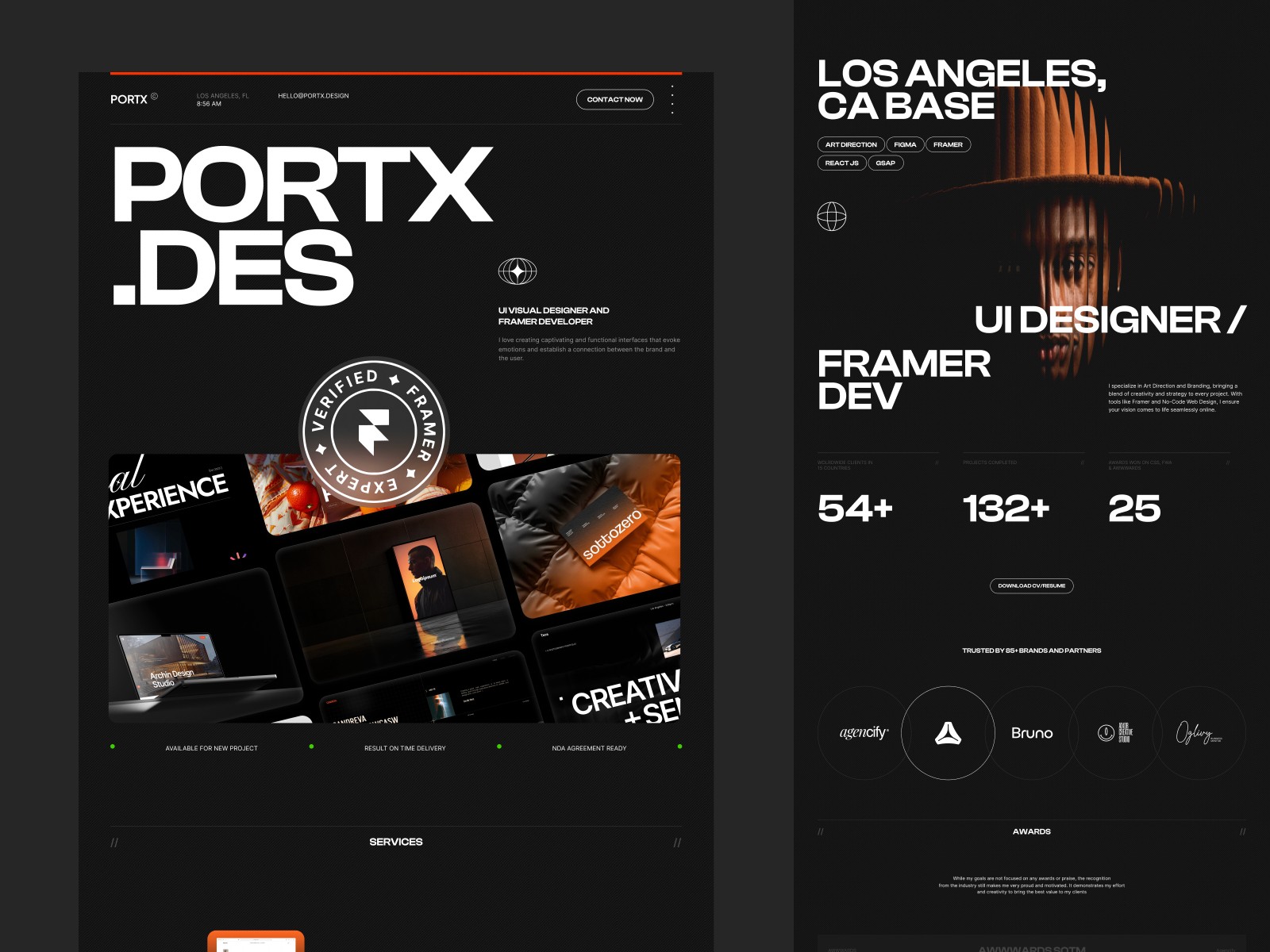 Portx — 现代动效创意机构官网设计灵感
