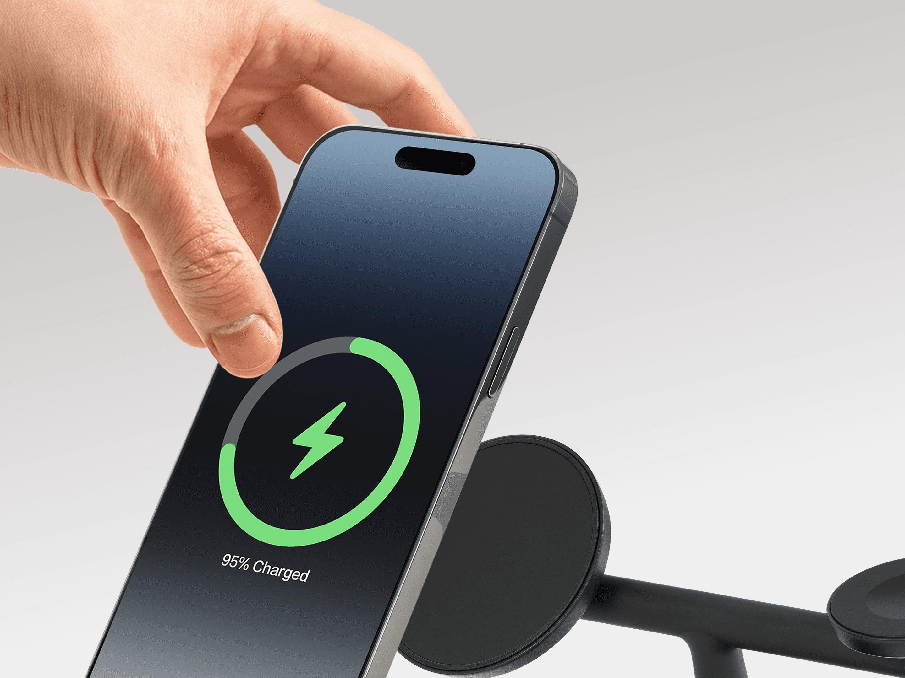 FTNTWC02 ZenStand Wireless Charger Stable on the Table