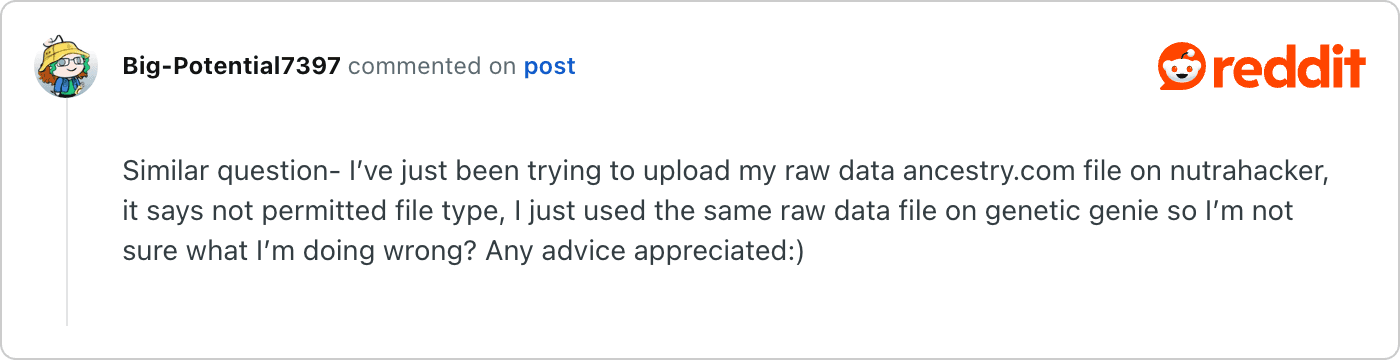 Post on Reddit