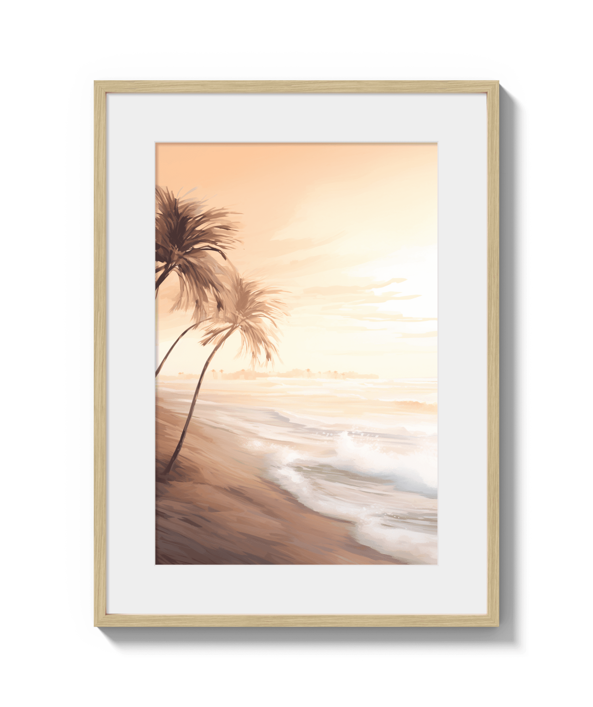 Wall Art Viewer AR Art Frame Template - Timber frame in 3D