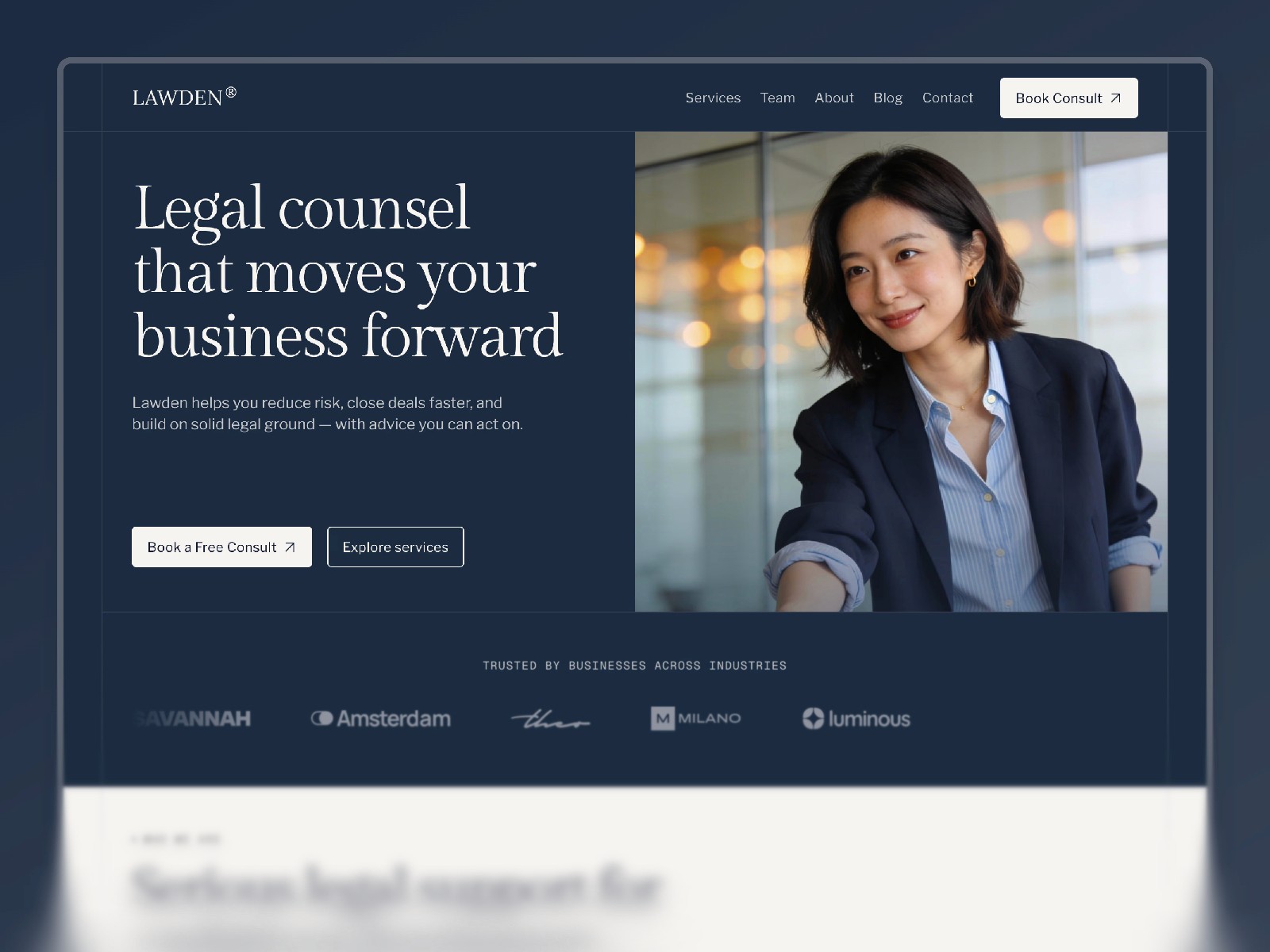 Lawden — 极简专业金融科技网站设计灵感