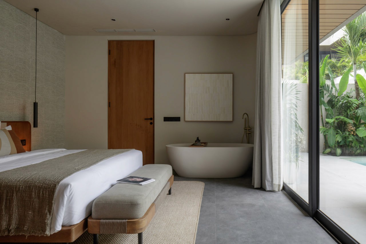 A completed 4-bedroom freehold villa in a private riverside compound in Pererenan, Canggu