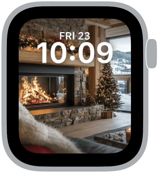 By the Fireside Apple Watch face — warm cozy winter gift pick