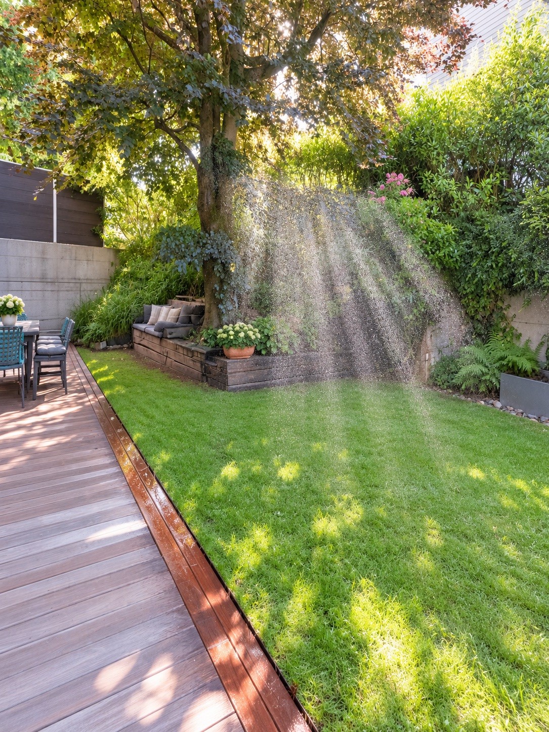 Chambre ouverte sur le jardin par une porte-fenêtre, Cheseaux-sur-Lausanne