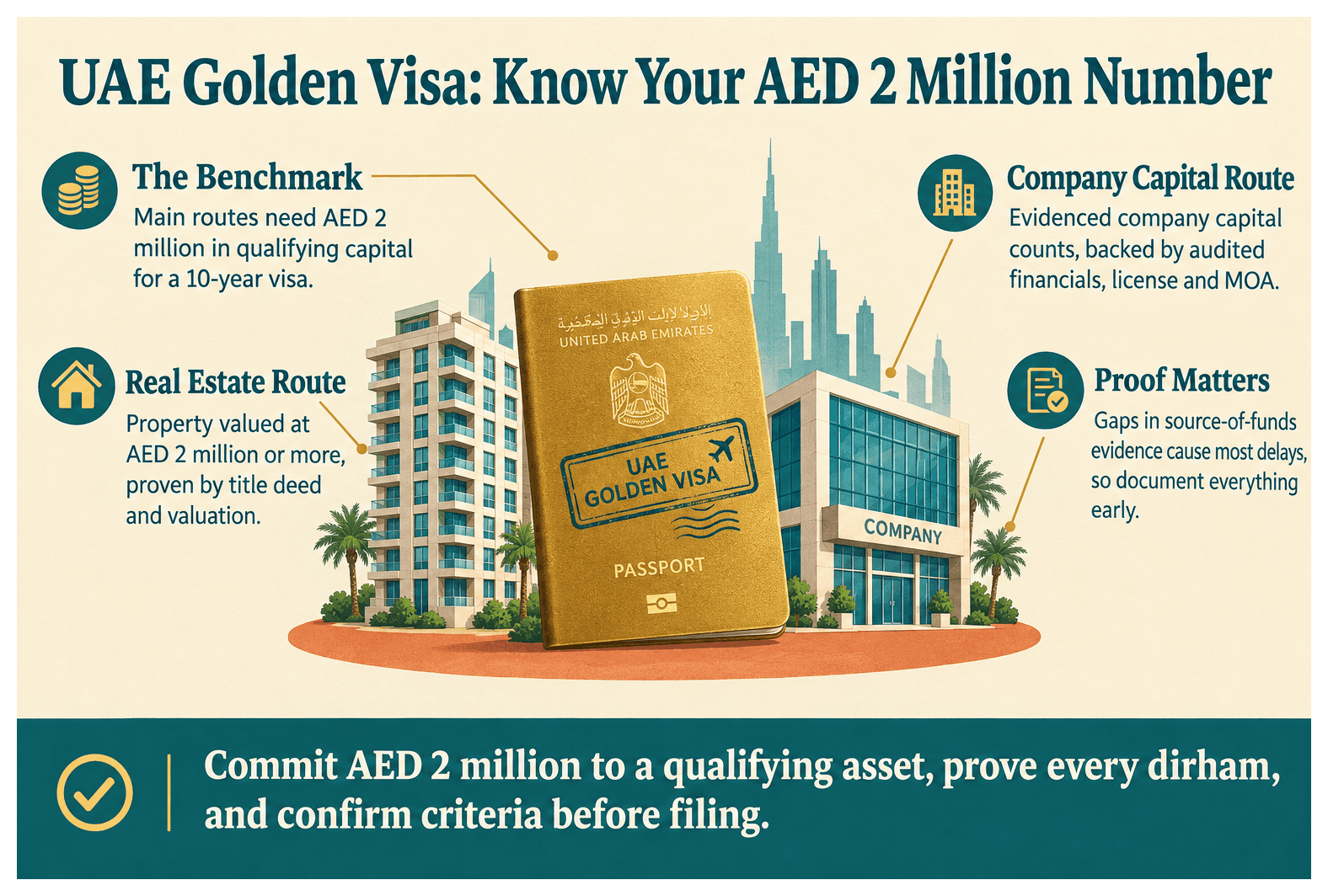 Infographic: UAE Golden Visa for Investors: Minimum Investment Threshold