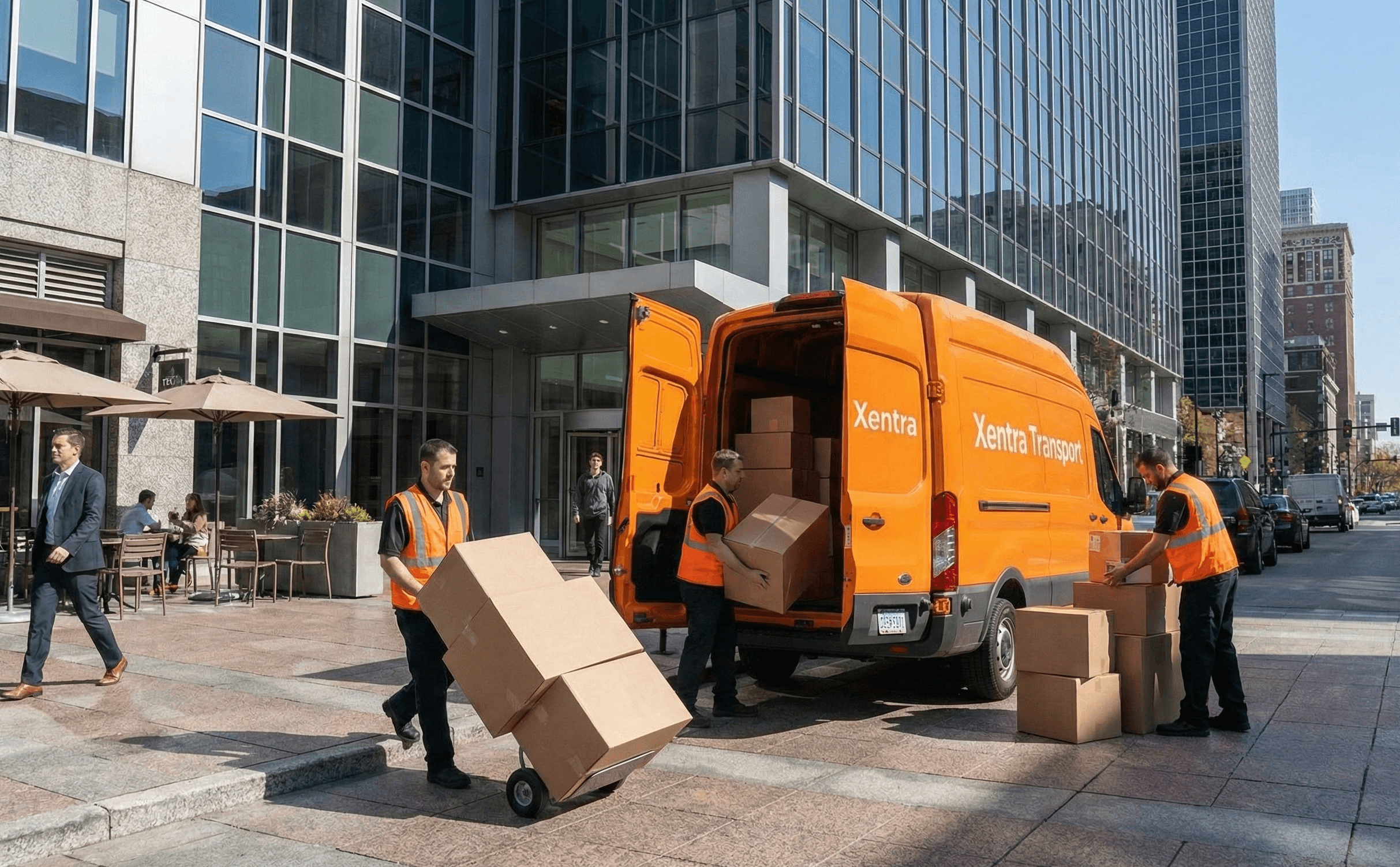 Xentra team makes deliveries in new york city