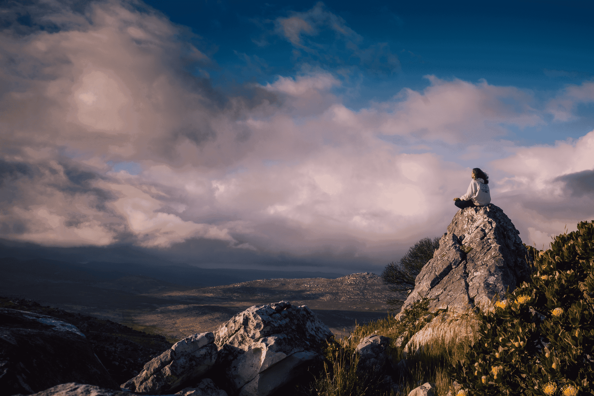 Dynamic picture of a cyclist riding downhill