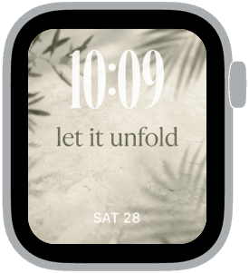 still words Apple Watch face preview 5 featuring winter, autumn, summer, and spring.