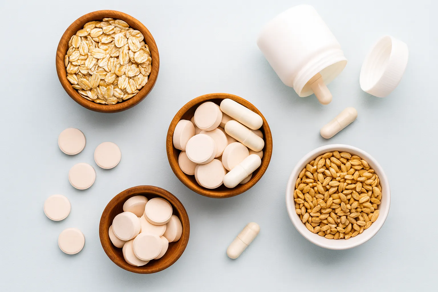 Beta-Glucans and Supplementns in bottles