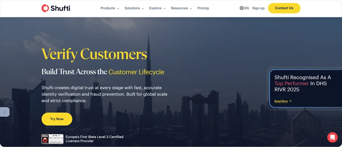 shufti-homepage