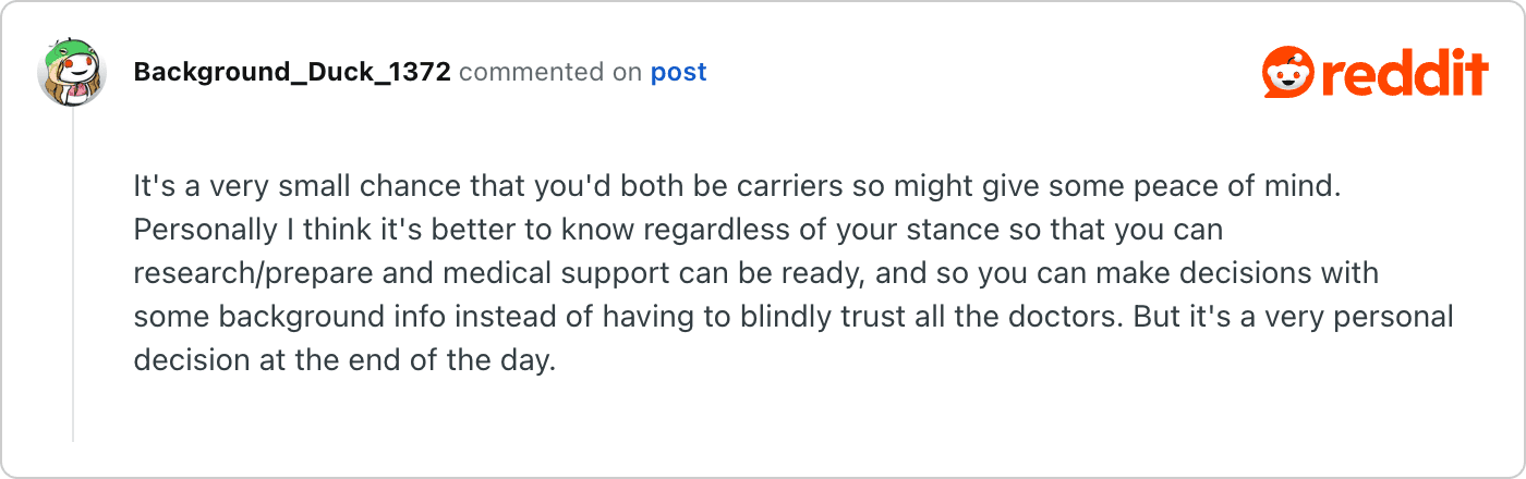 Post on Reddit