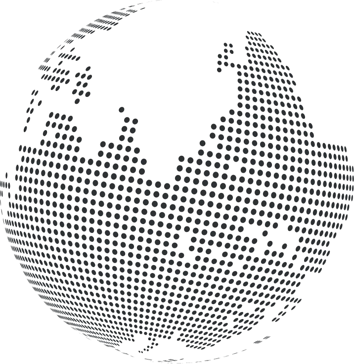 Dotted globe sphere