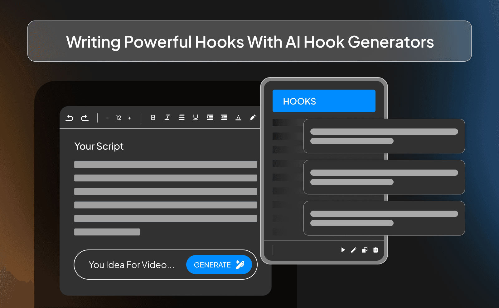 Writing powerful hooks with AI hook generators