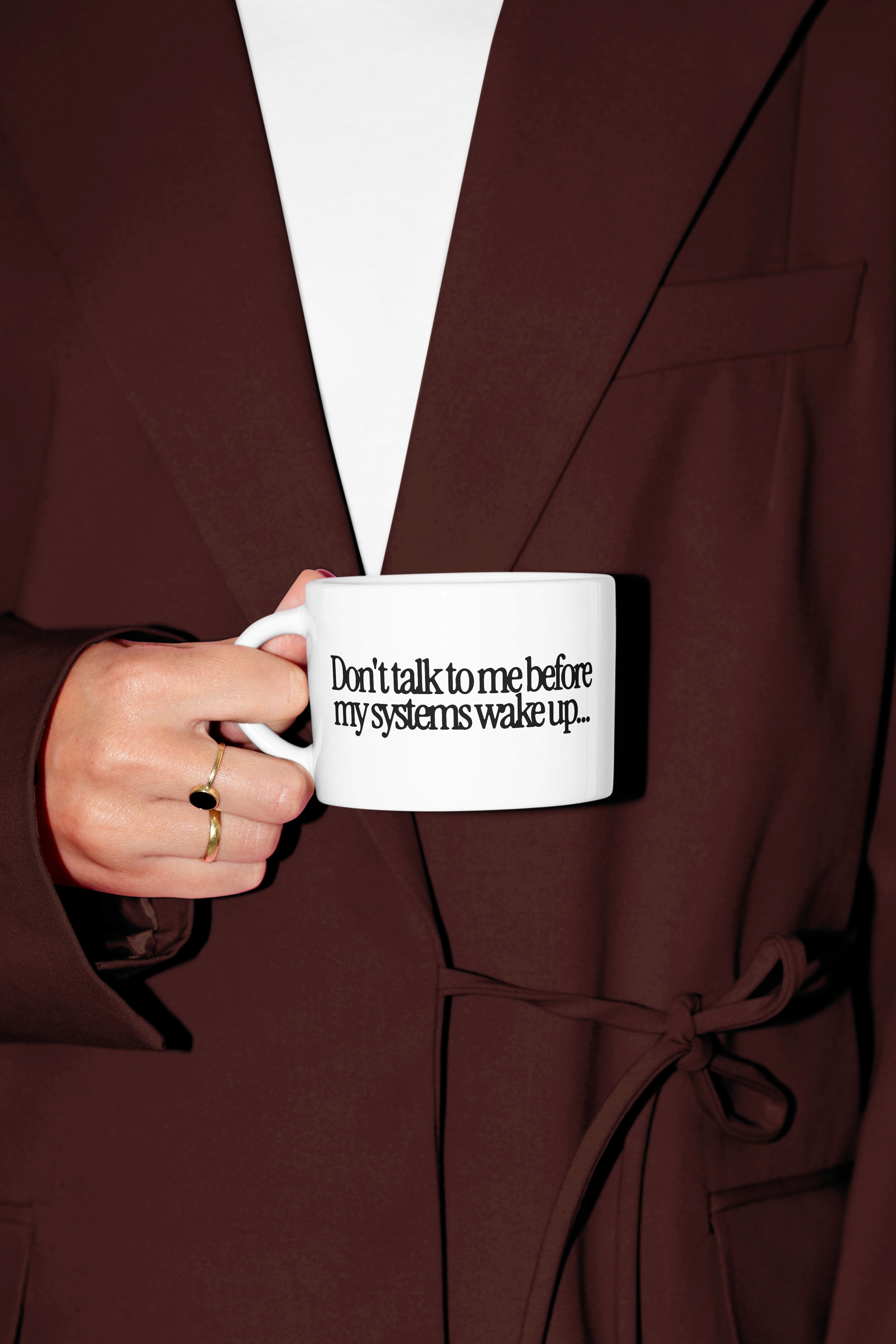 Morgan Michelle - DOn't talk to me before my automations wake up - coffee cup design mockup