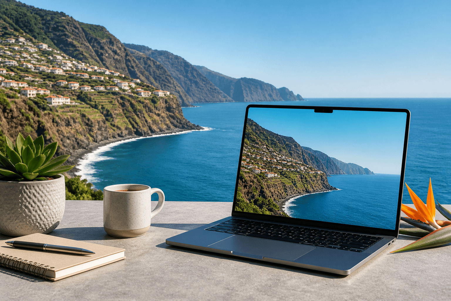 laptop sea