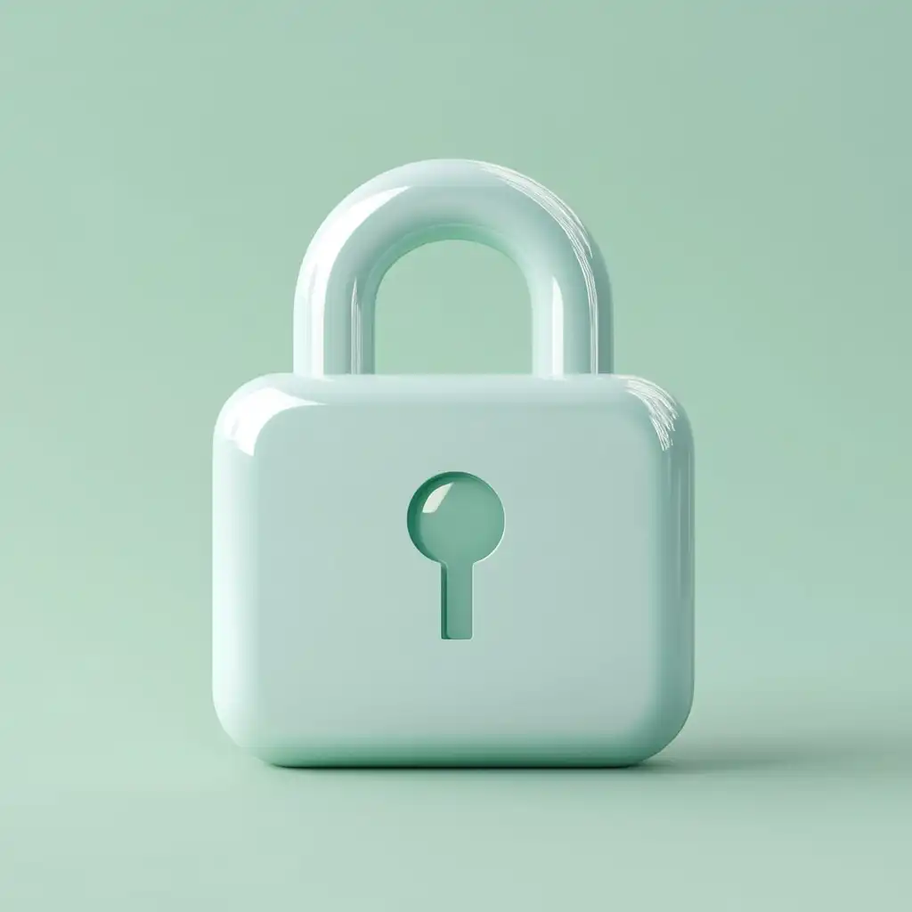 Soft green padlock