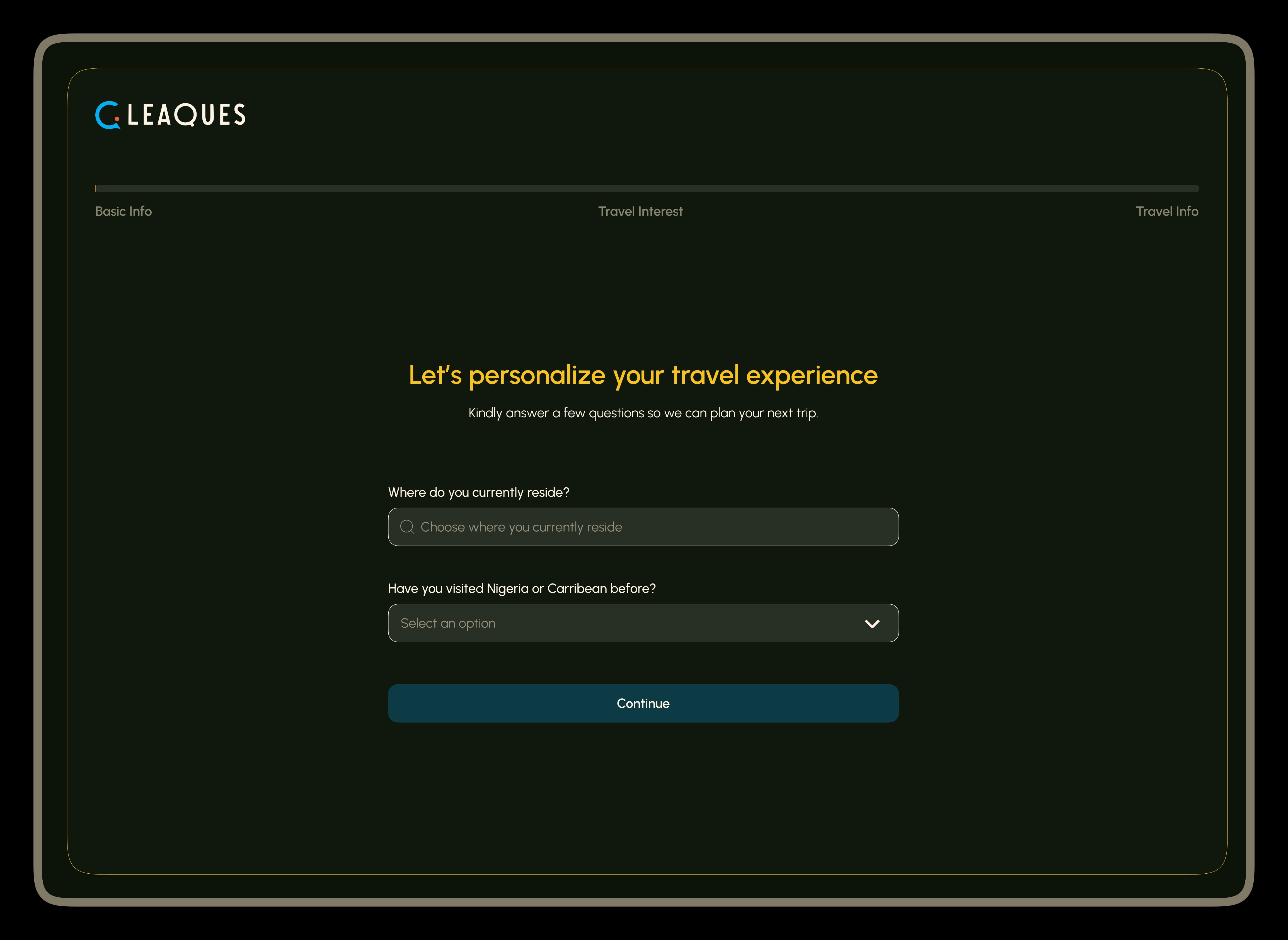 Plan your trip questions