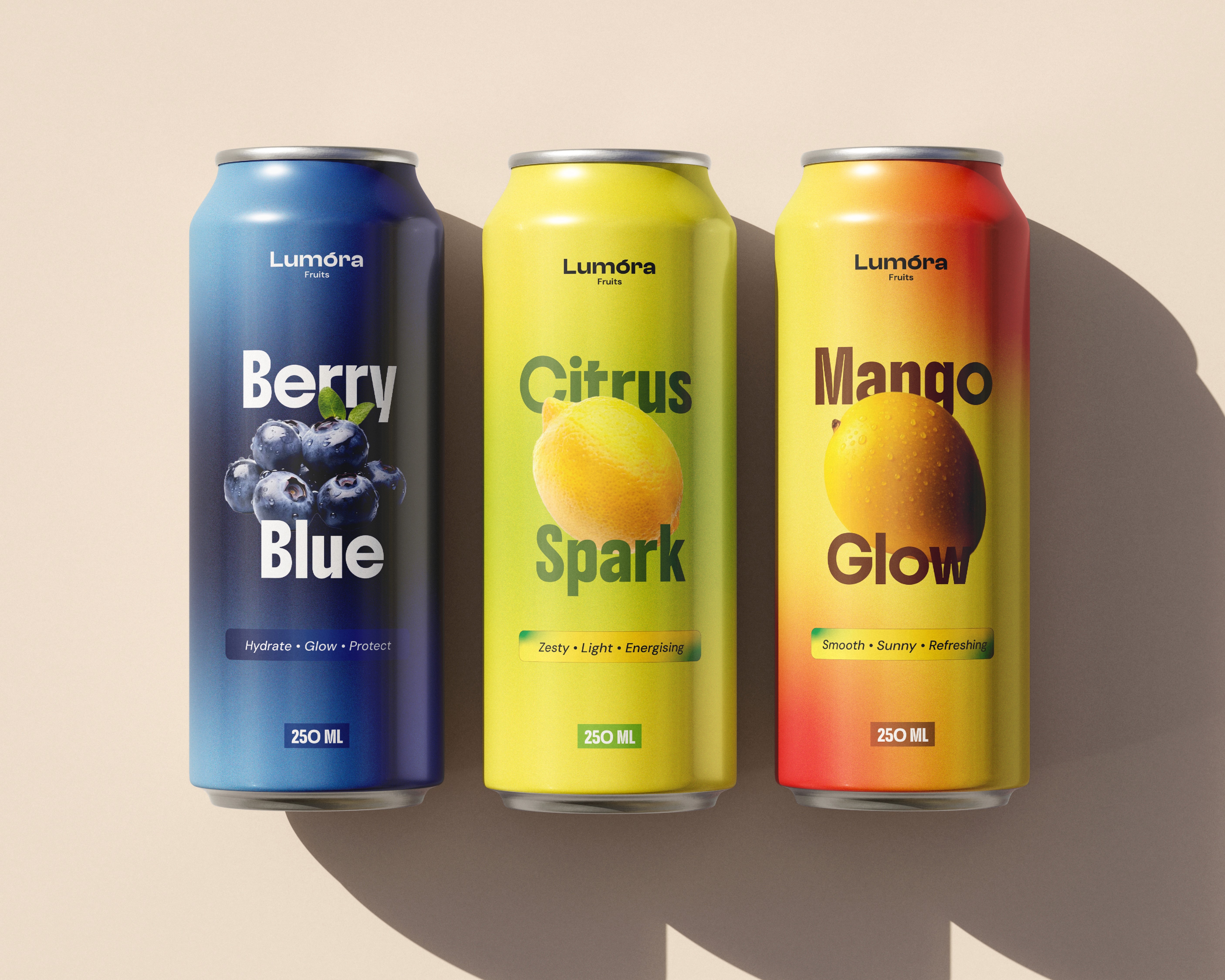 3 lumora juice can put together on table