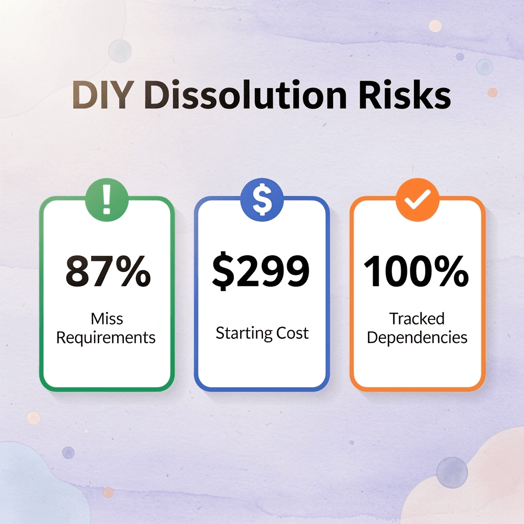 Statistics showing DIY dissolution risks and Starcycle benefits