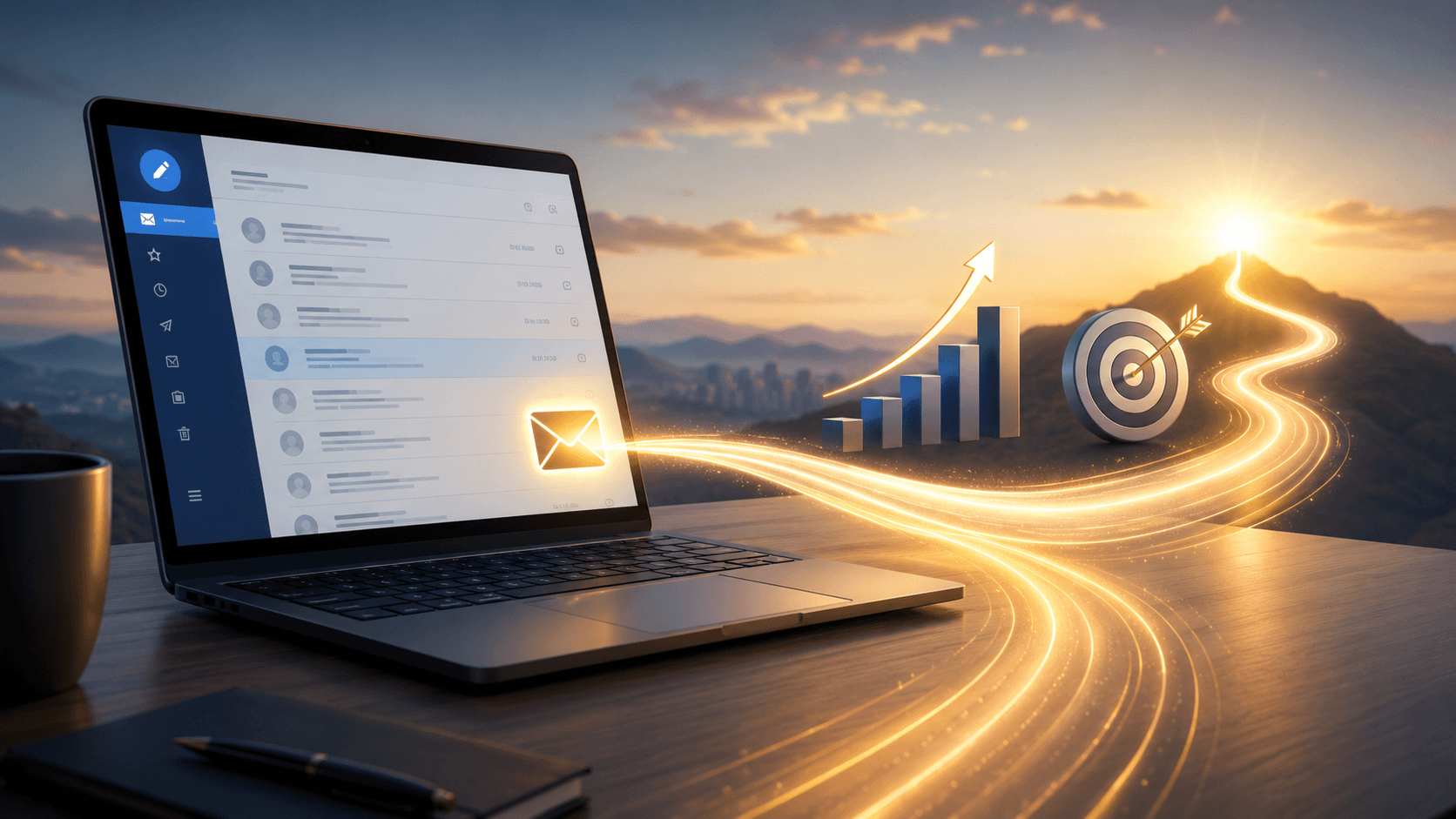 Email inbox with a clear path to success.