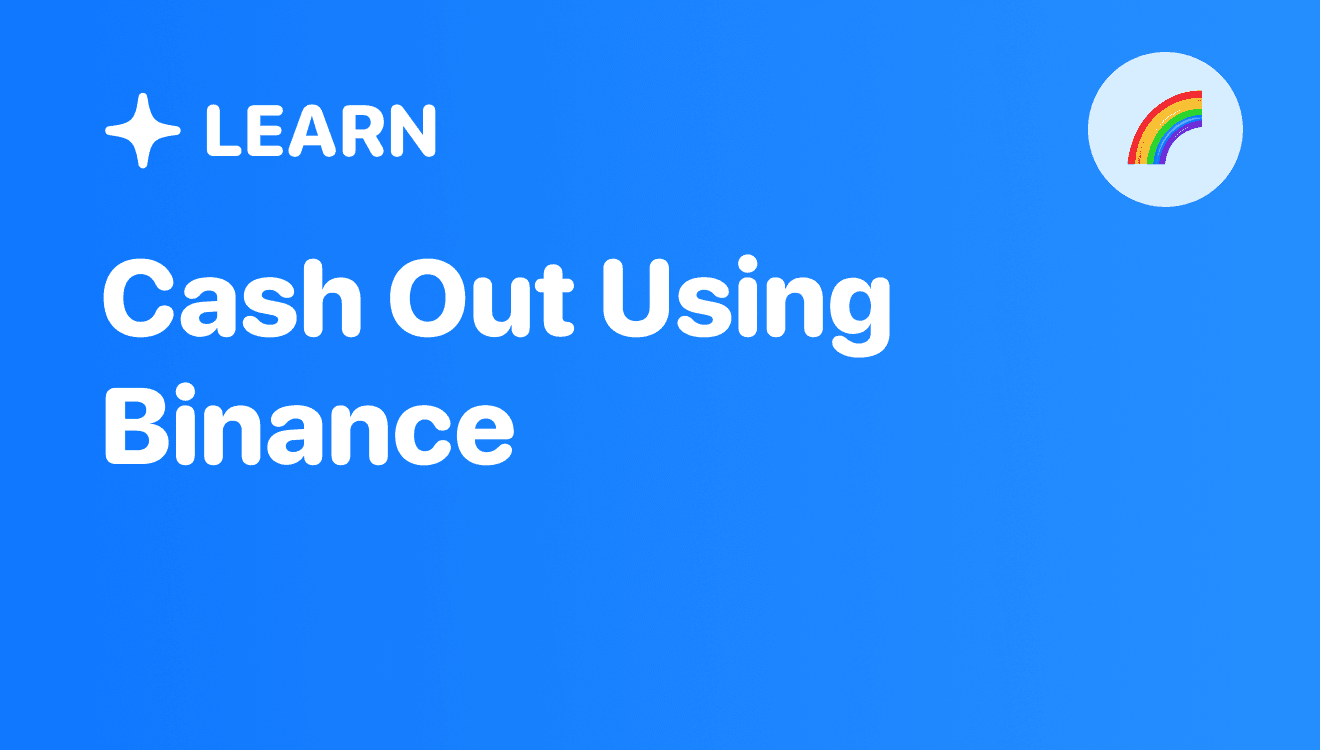 Cash Out Using Binance - Rainbow