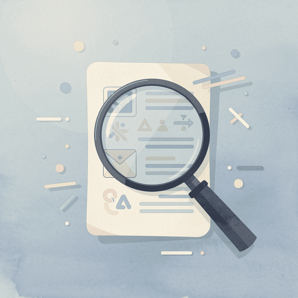 Magnifying glass examining design elements for transformation analysis - T-Shirt Design Ideas