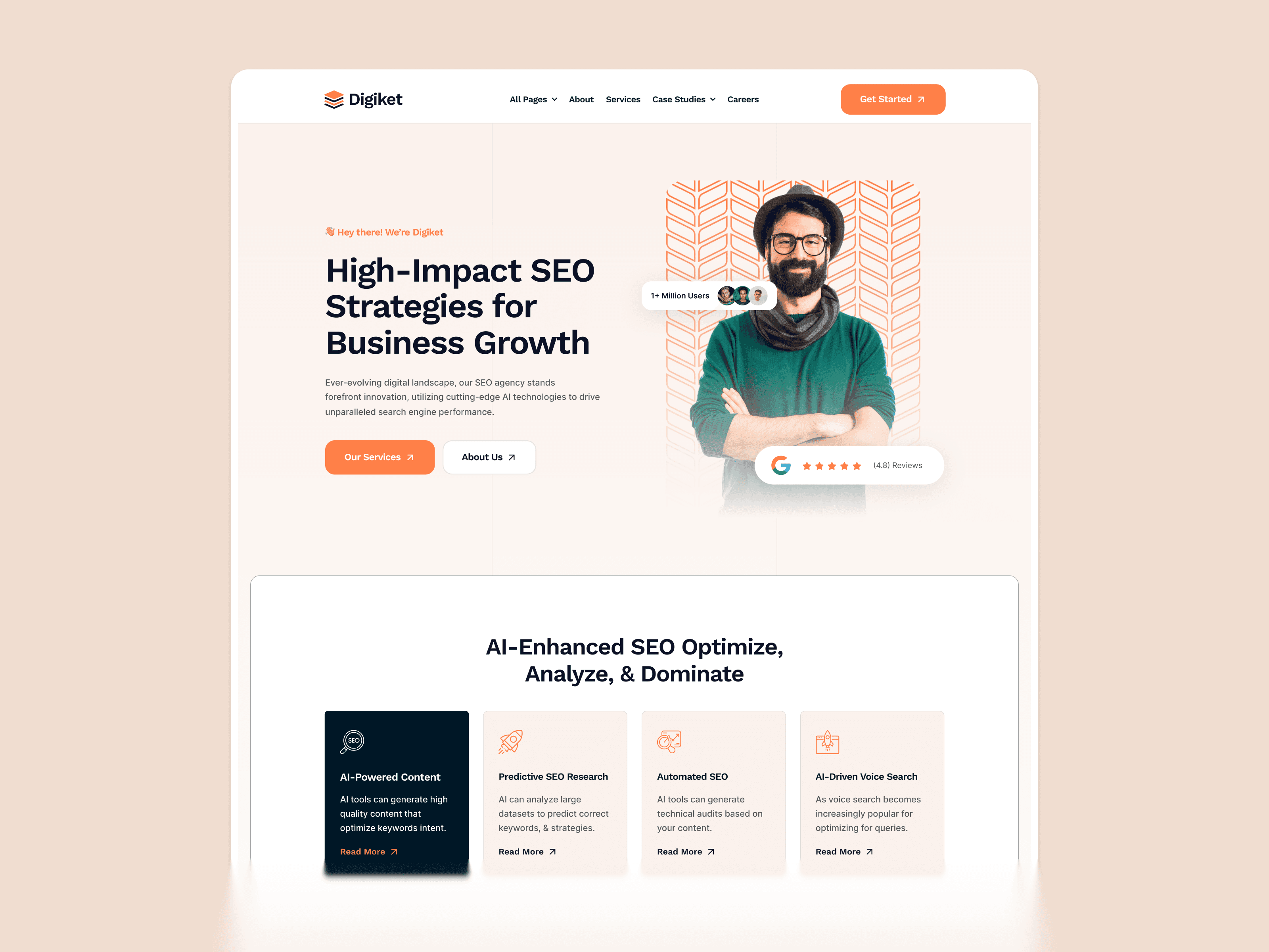 framer seo agency template