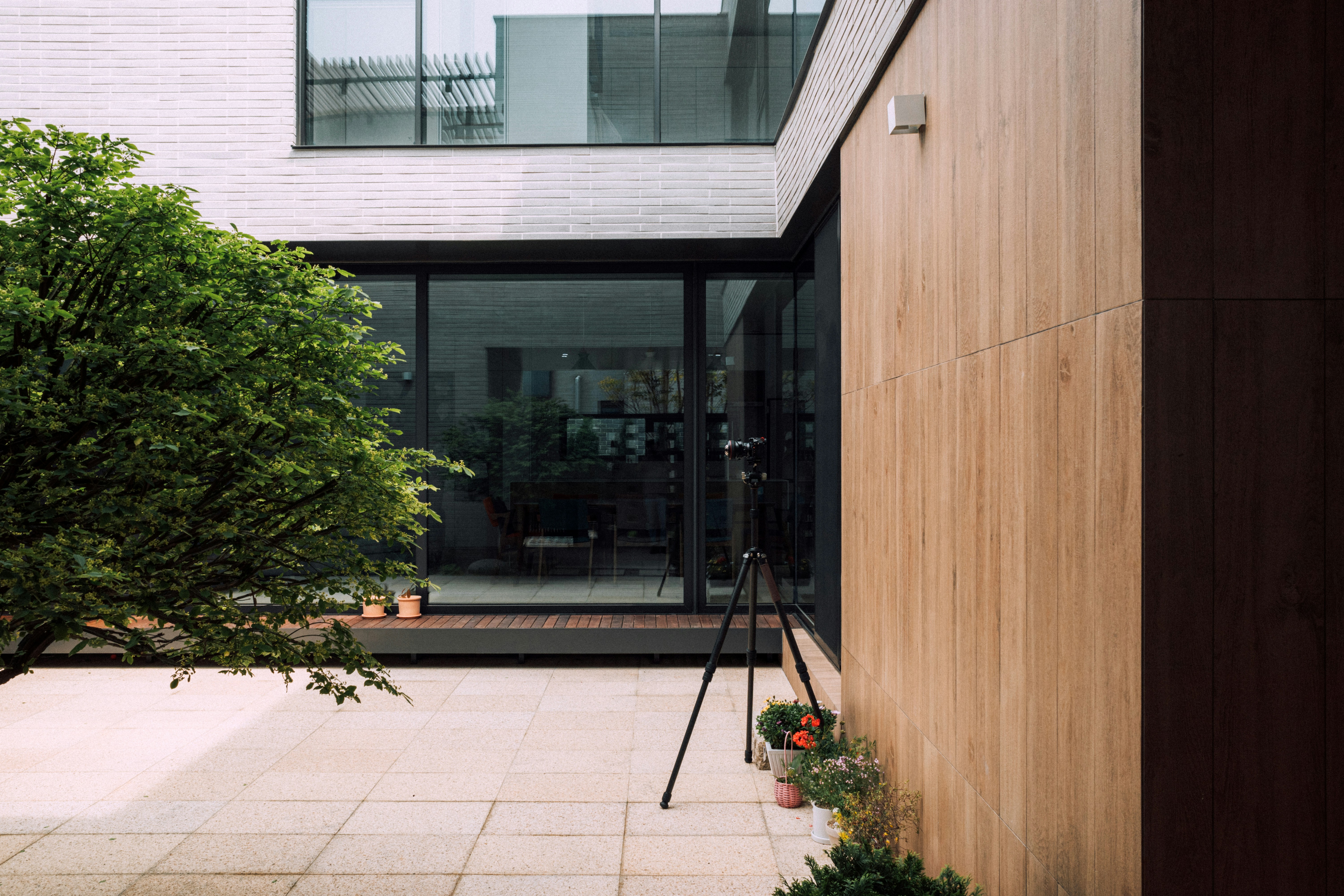 a view of a house from outside the house
