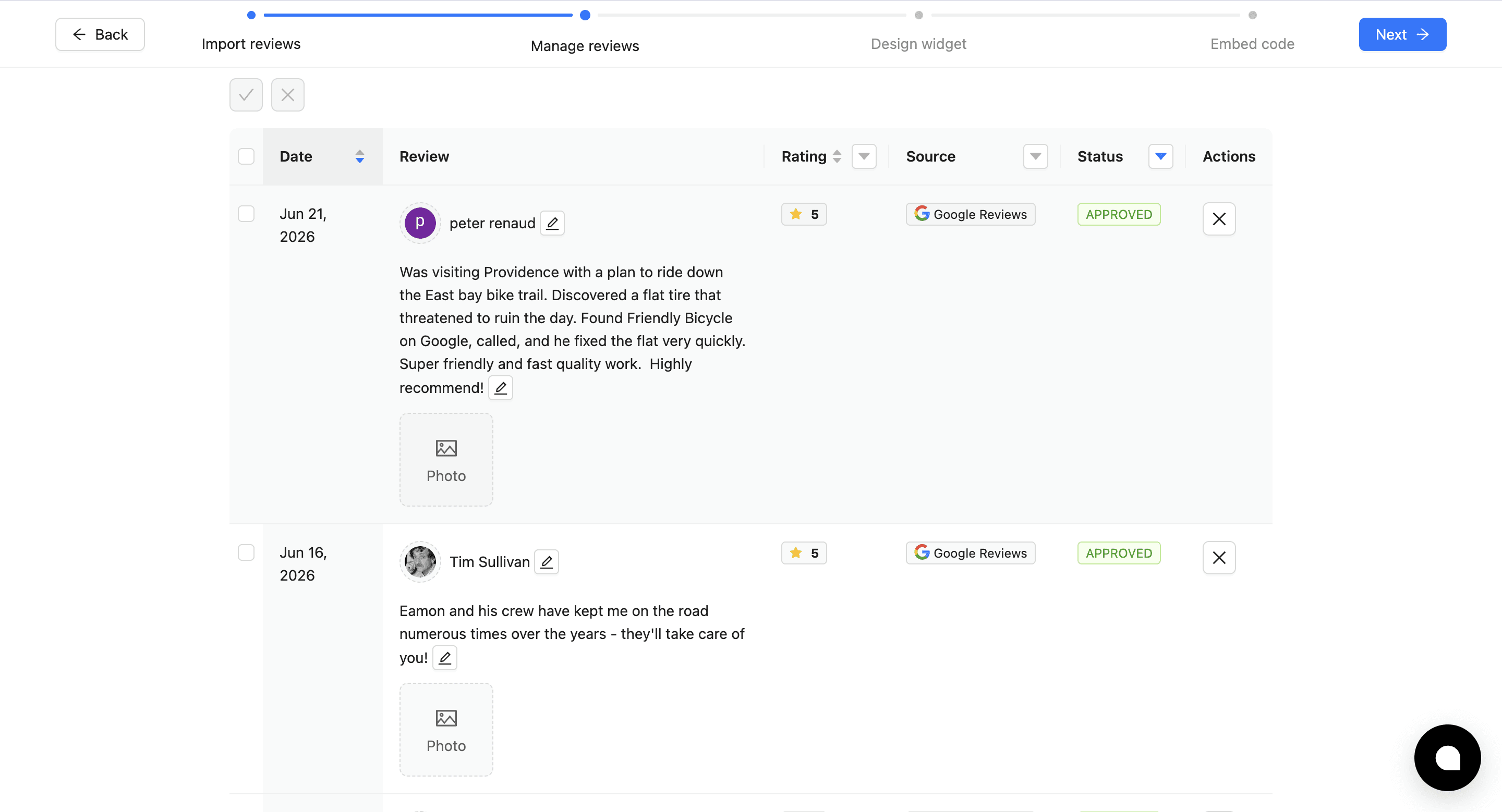 Review management service