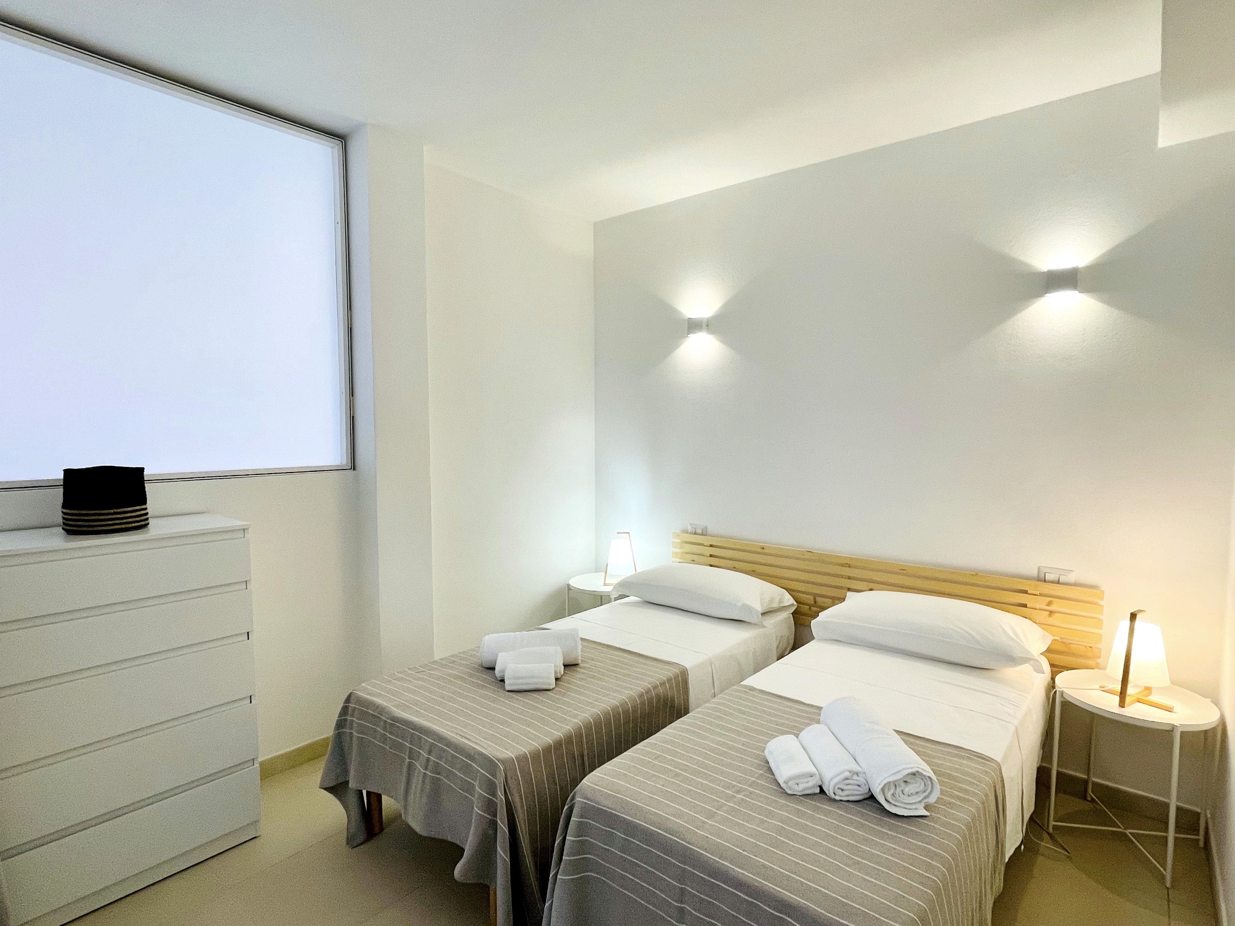 Zona notte aggiuntiva nel salone del Trilocale Shardana Standard