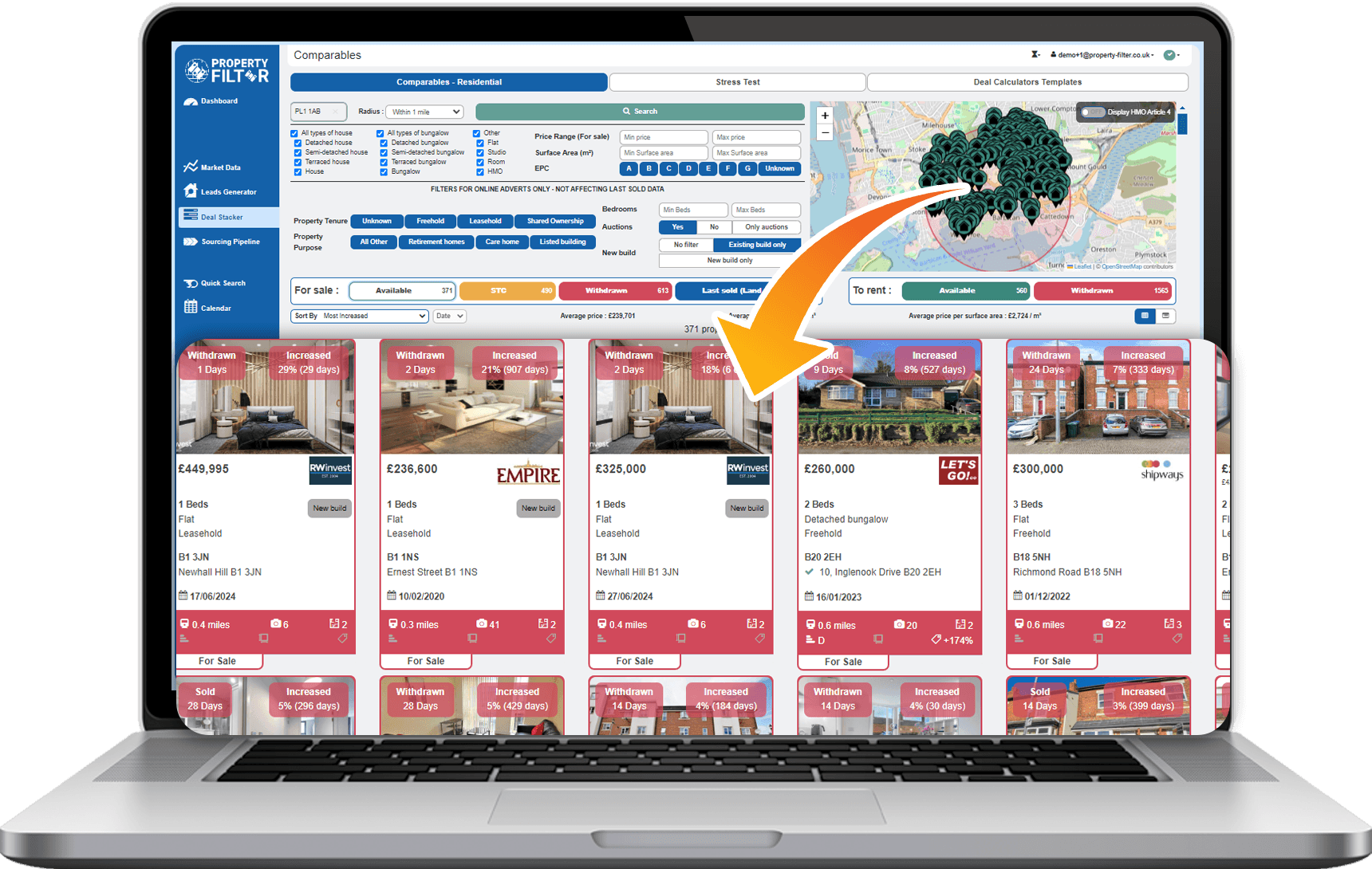 Instant price and BTL rent valuation