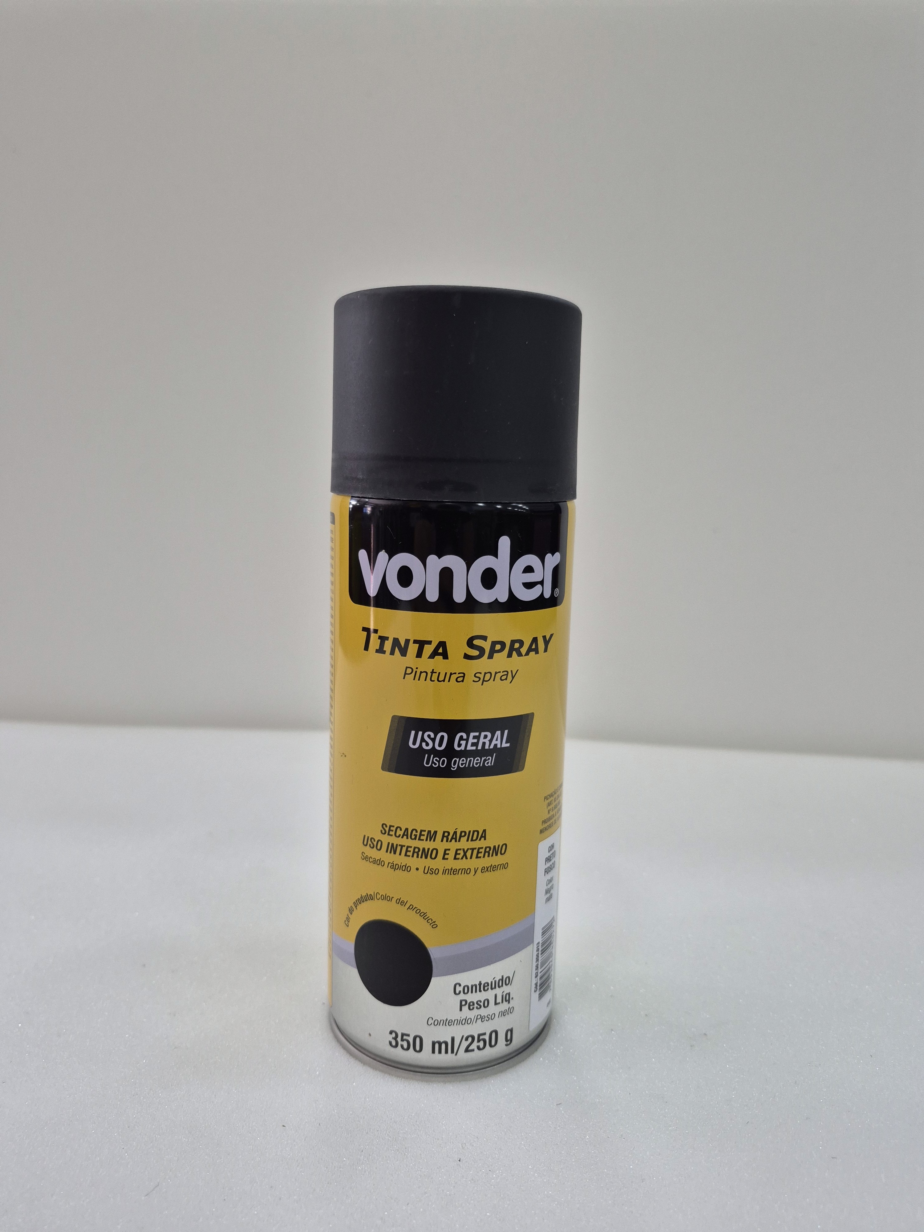 Tinta Spray Preta Vonder 350ml