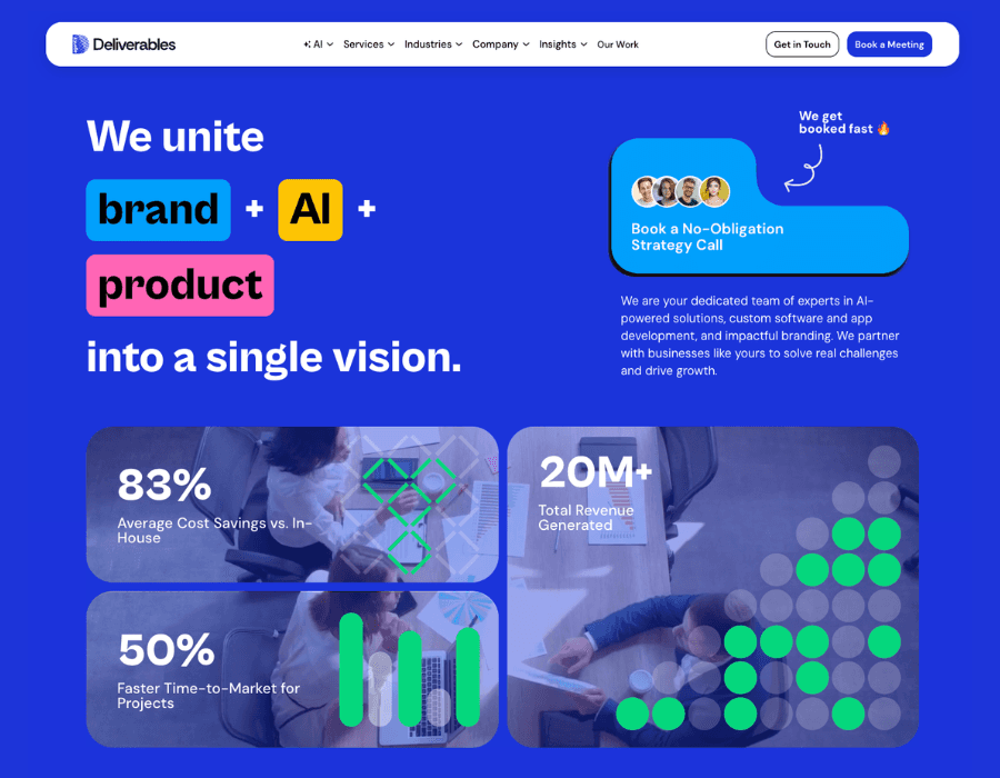 Deliverables Agency Hero Section