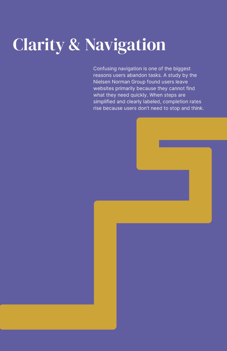 clarity and navigation, maze path graphic