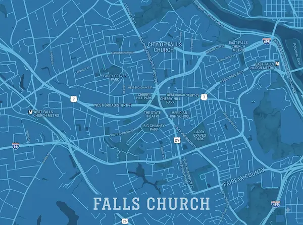 Falls Church Virginia Map