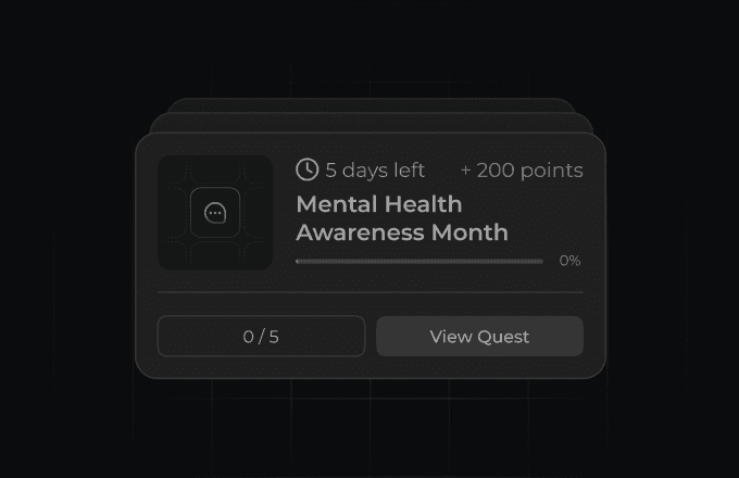 Quests — group missions into challenges.