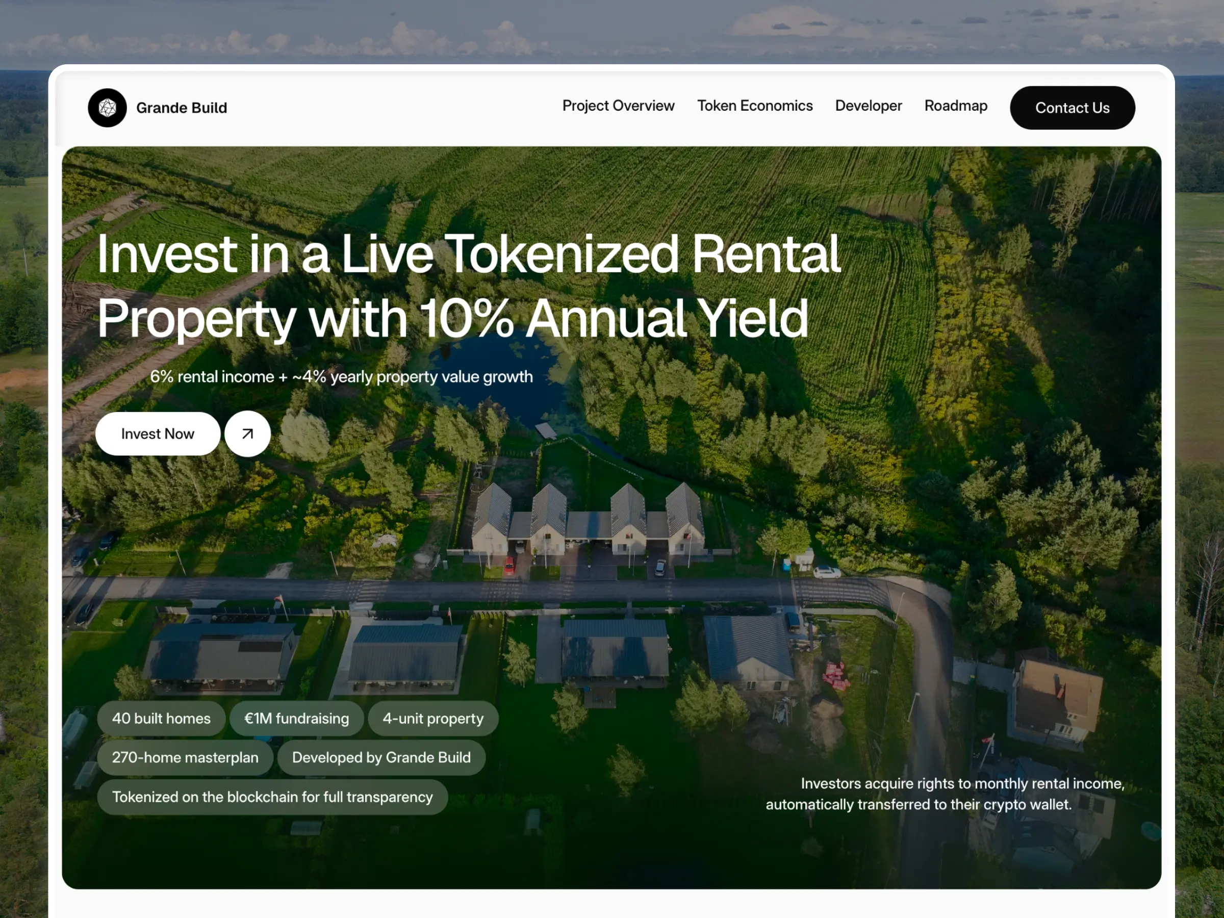 Product-focused website design with clear structure