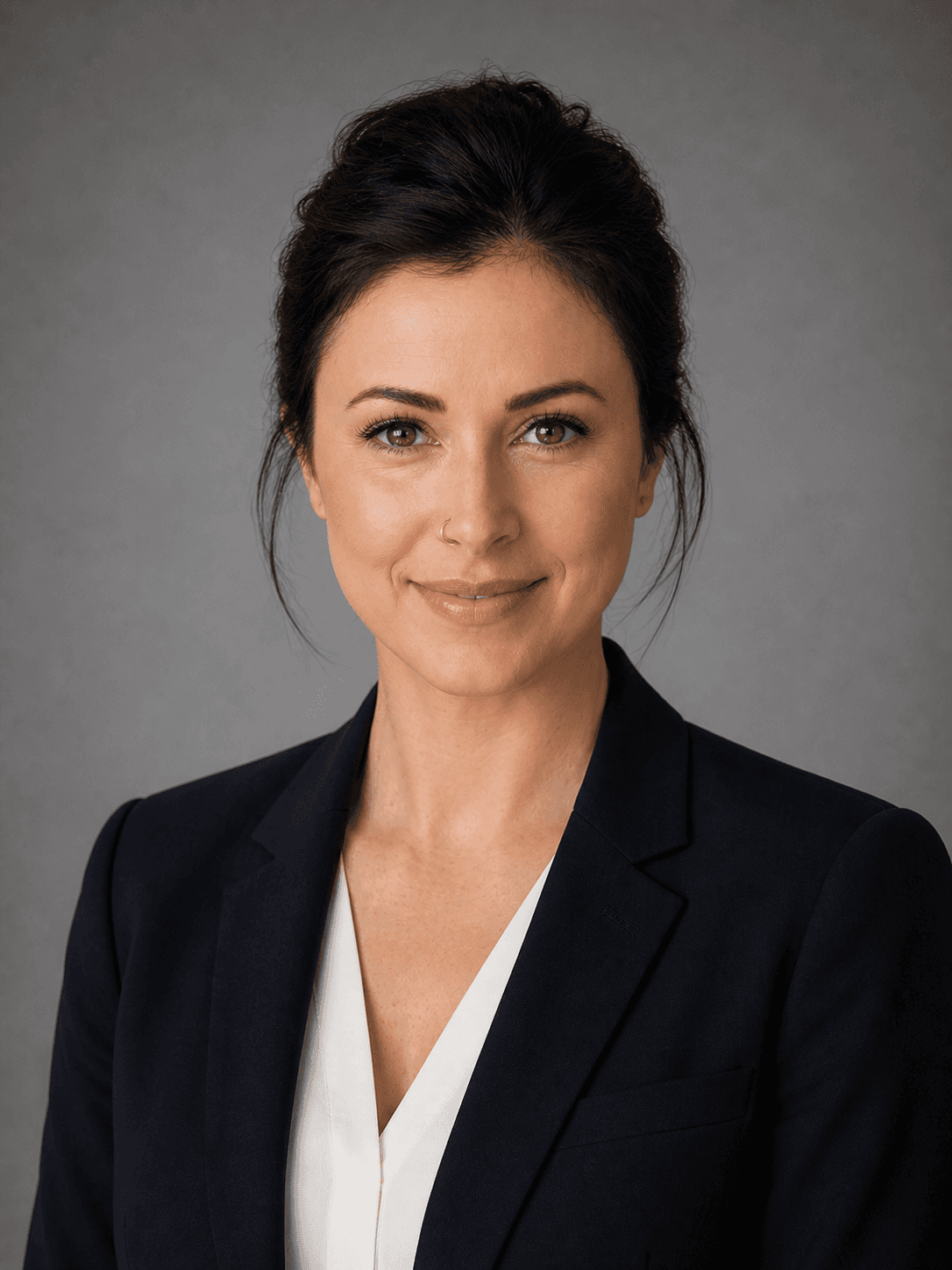 Professional portrait with calm smile