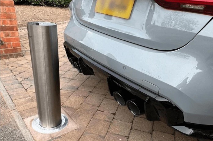 Automatic Bollards on Residential Driveway