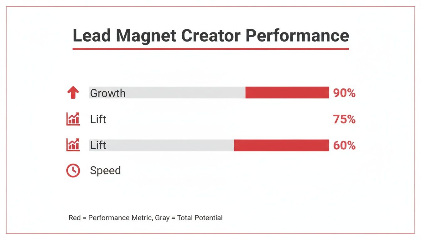 Infographic about lead magnet creator